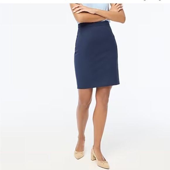 J Crew Factory Pencil skirt in navy size 2 NWT BO722 - Picture 2 of 11
